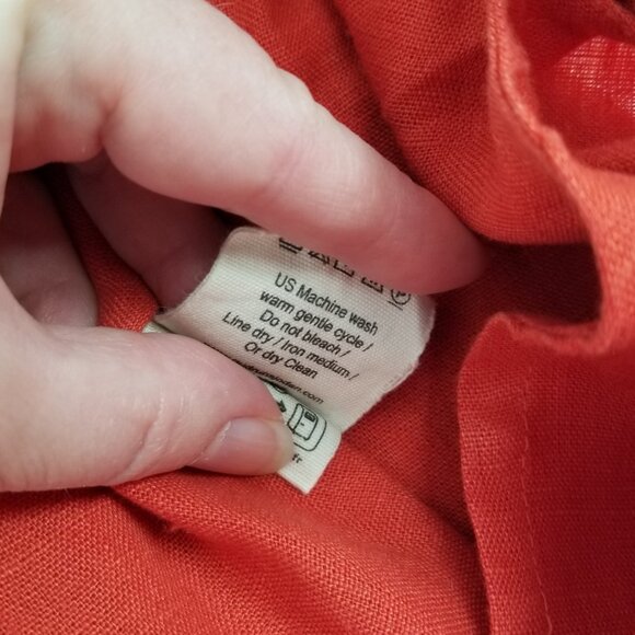 Gudrun Sjoden Med. Weight Linen Pants - Copper - Lagenlook, Scandi, Comfy, Fall - Picture 7 of 7